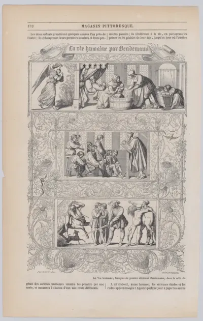 The Human Life by Bendemann, from "Le Magasin Pittoresque"
