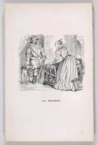 The Hunt, from "The Complete Works of Béranger"