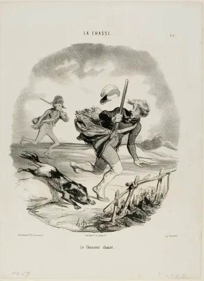 The hunted hunter, plate 4 from La Chasse