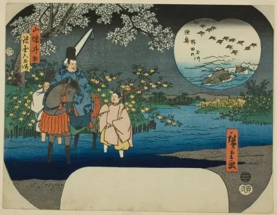 The Ide Jewel River in Yamashiro Province (Yamashiro Ide) and the Noda Jewel River in Mutsu Province (Mutsu Noda no Tamagawa), from the series "Six Jewel Rivers in Various Provinces (Shokoku Mu Tamagawa)"