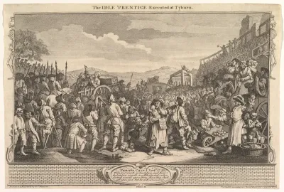 The Idle 'Prentice Executed at Tyburn: Industry and Idleness, plate 11