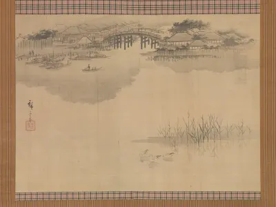 The Imado Bridge at the Foot of Mount Matsuchi