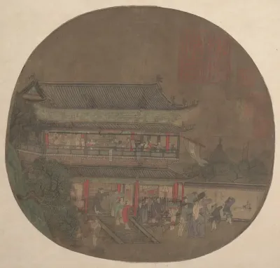 The Immortal Lü Dongbin Appearing over the Yueyang Pavilion