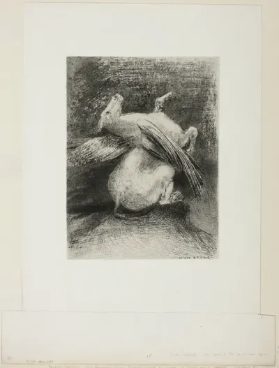The Impotent Wing Did Not Lift the Animal Into That Black Space, plate 7 of 8 from "Les Origines"