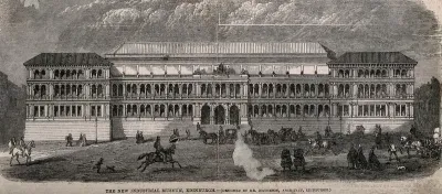 The Industrial Museum, Edinburgh: the facade, with visitors in the foreground