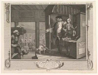 The Industrious 'Prentice a Favorite and Entrusted by his Master (Industry and Idleness, plate 4)
