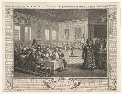 The Industrious 'Prentice Grown Rich and Sheriff of London (Industry and Idleness, plate 8)