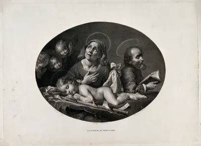 The infant John the Baptist, sleeping