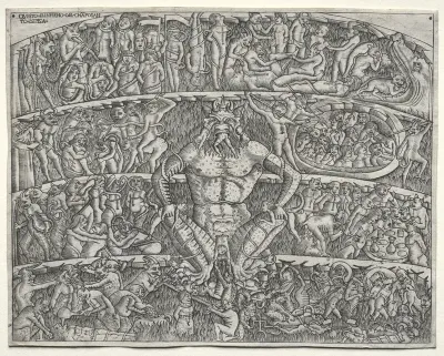 The Inferno According to Dante, after the Fresco in the Campo Santo at Pisa