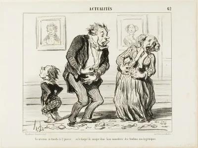 The Interior of a Family on January 2 - or the Danger of Consuming Immoderately Non-Hygienic Sweets, plate 62 from Actualités