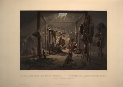 The Interior of a Hut of a Mandan Chief (detail)