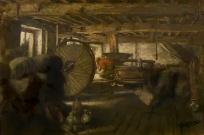 The interior of a windmill