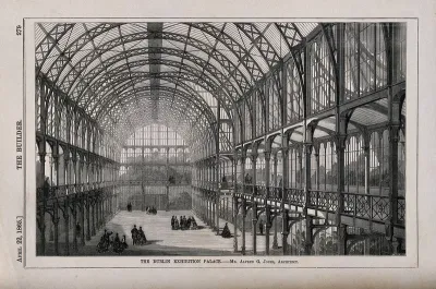The interior of the Dublin Exhibition Palace, Ireland