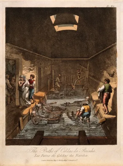 The interior of the thermal baths, Caldas da Rainha, Portugal