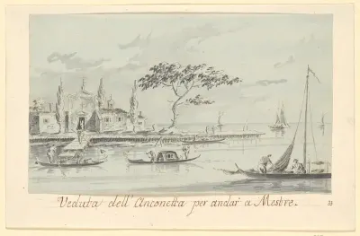 The Island of L'Anconetta, on the Way to Mestre, with the Church of La Madonnetta