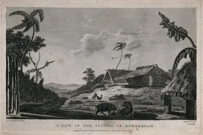 The island of Tongatapu (Tonga), visited by Cook on his second voyage, 1772-1775