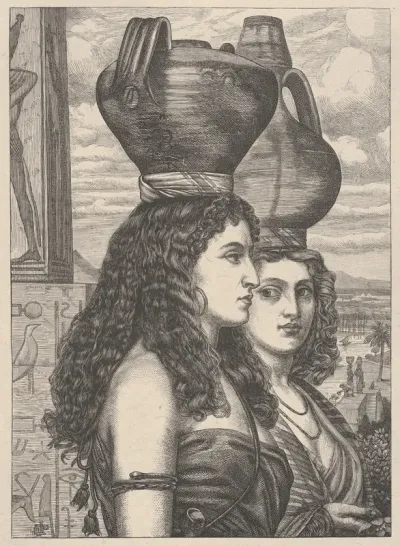 The Israelites in Egypt–Water Carriers, from "Dalziels' Bible Gallery"