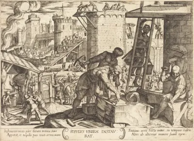 The Israelites Rebuilding the Walls of Jerusalem