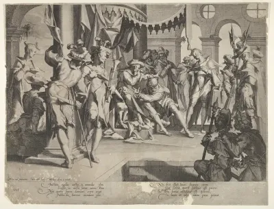 The Judge Bias Shedding Tears, plate IX from "Thronus Justitiæ"