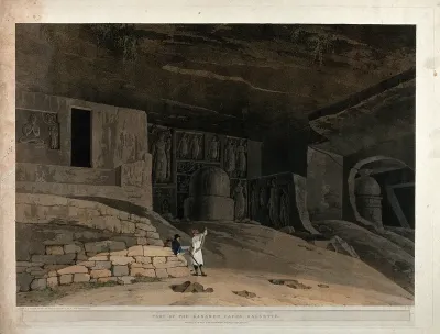 The Kanheri caves on the island of Salsette, near Bombay, Maharashtra