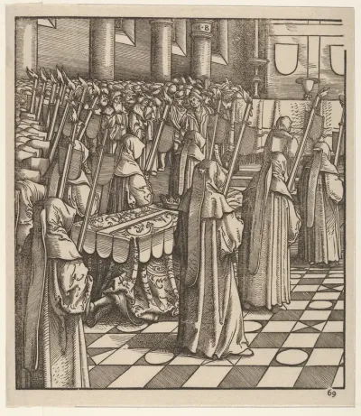 The King of Feuereisen and His Only Daughter, from Der Weisskunig
