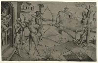 The King's Sons Shooting at their Dead Father's Body