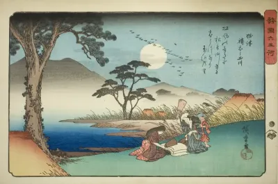 The Kinuta Jewel River in Settsu Province (Settsu Kinuta no Tamagawa), from the series "Six Jewel Rivers in Various Provinces (Shokoku Mu Tamagawa)"