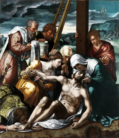 The lamentation over the dead Christ