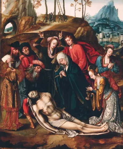 The lamentation over the dead Christ