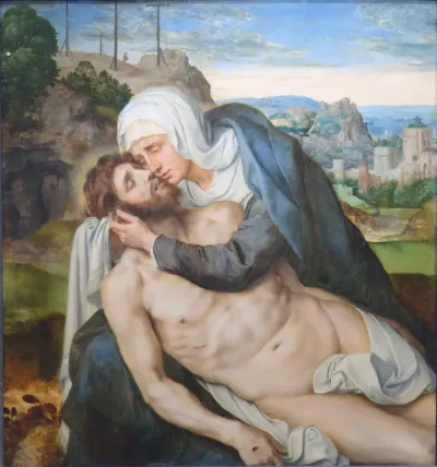 The lamentation over the dead Christ