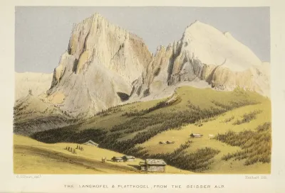 The Langkofel e Plattkogel, from the Seisser Alp