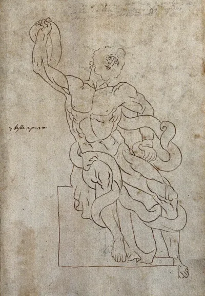 The Laocoön sculpture seen from the front