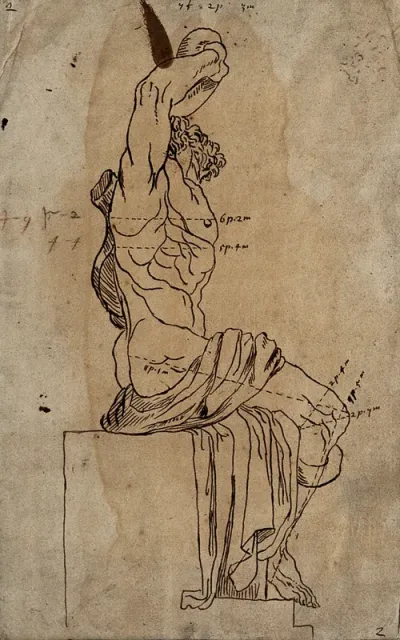 The Laocoön sculpture seen from the left