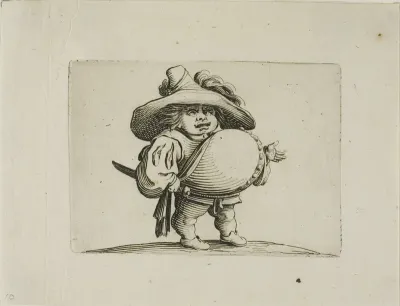 The Large Bellied Man Decorated with a Line of Buttons, from Varie Figure Gobbi