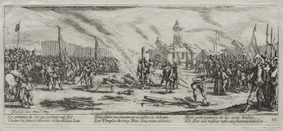 The Large Miseries of War: Burning at the Stake