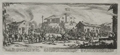 The Large Miseries of War:  Pillaging and Burning of a Village