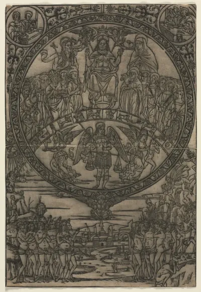 The Last Judgment in the Presence of the Saints and the Archangel Michael
