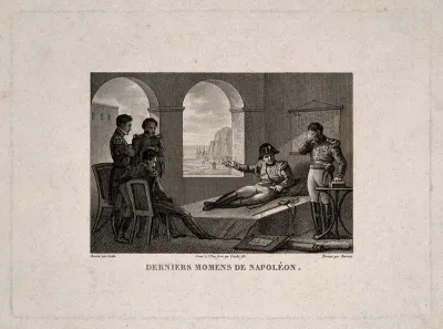 The last moments of Napoleon Bonaparte at St Helena, 1821