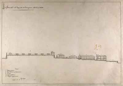 The lazaretto of Varignano at La Spezia: side view of the premises