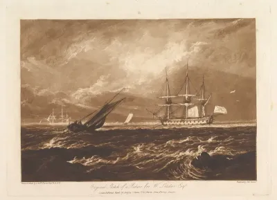 The Leader Sea Piece, part IV, plate 20 from "Liber Studiorum"
