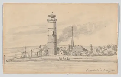 The Lighthouse of Travemünde Seen from the South