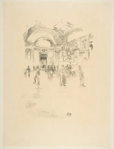 The Long Gallery, Louvre, from "The Studio"