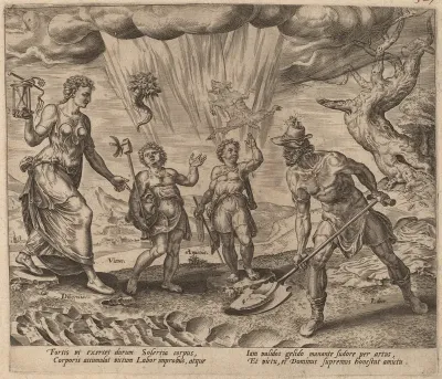 The Lord Endowing the Diligent Worker with Food and Clothing