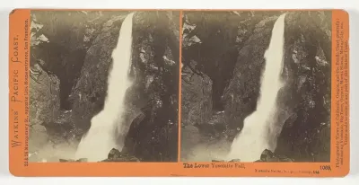 The Lower Yosemite Fall, Yosemite Valley, Mariposa County, Cal., No. 1069 from the series "Watkins' Pacific Coast"