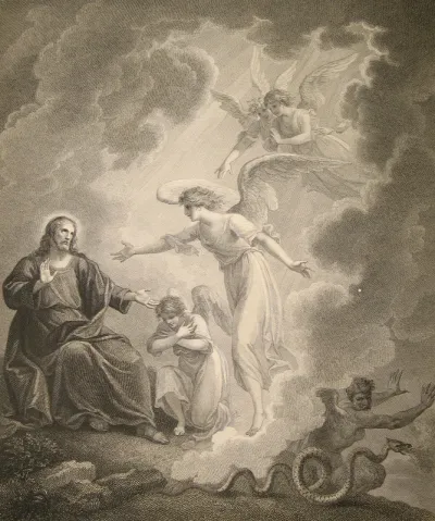 The Macklin Bible -- The Devil Leaving Christ