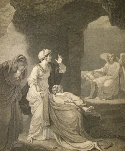 The Macklin Bible -- The Marys at the Sepulchre