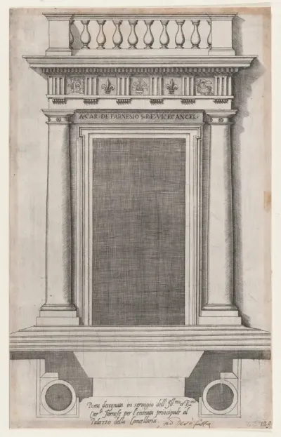 The Main Doorway of the Palazzo della Cancellaria, from "Speculum Romanae Magnificentiae"