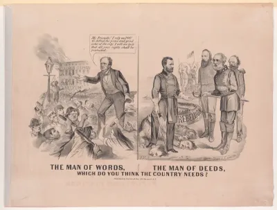 The Man of Words, The Man of Deeds, Which Do You Think the Country Needs?