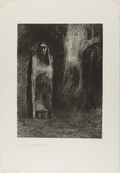 The Man was Alone in a Night Landscape, from Night