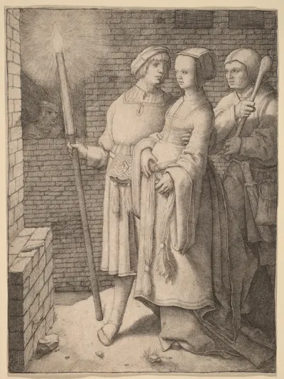 The Man with the Torch and a Woman Followed by a Fool